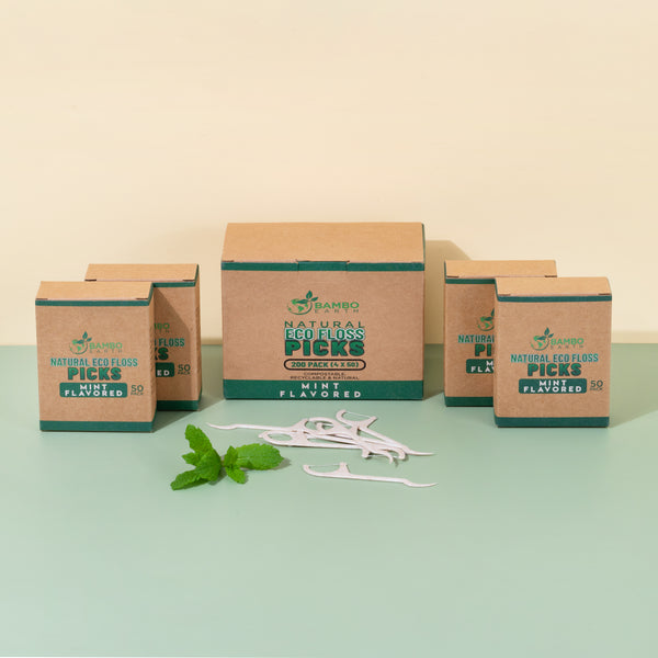 Floss Picks - Mint Flavored - 200 Pack