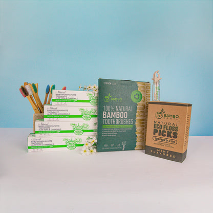 Family Dental Care Set With Floss Picks