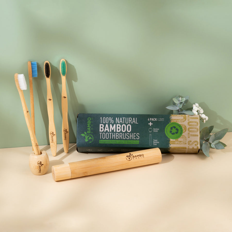 Bamboo Toothbrushes Travel Pack