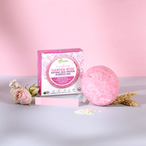 Natural Rice Protein Shampoo Bar With Conditioning Effect - Garden Rose