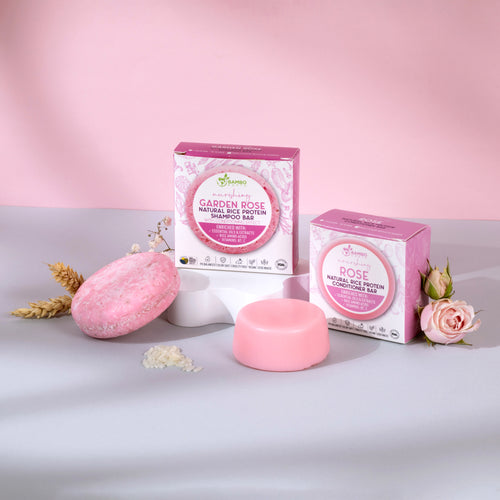 Nourish and Shine Bundle - Rose + Rose Shampoo & Conditioner Bar