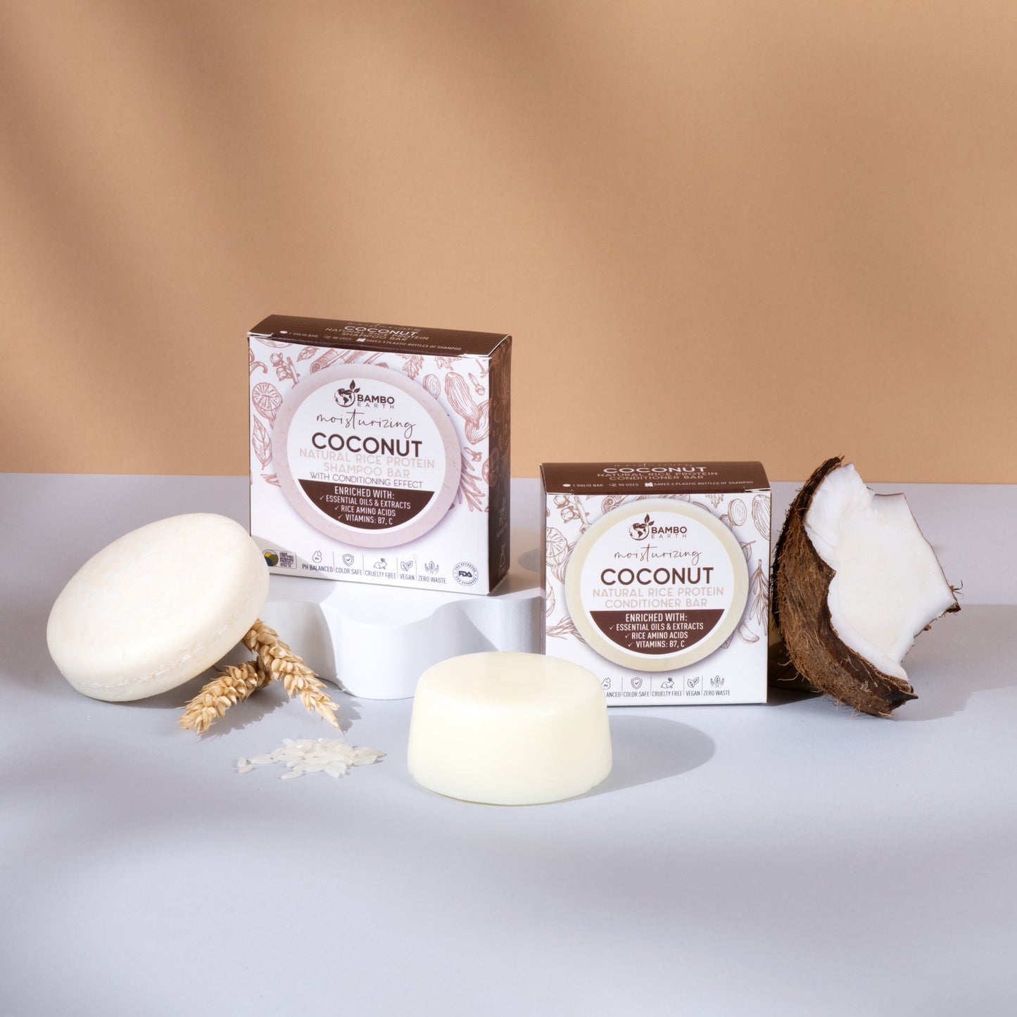 Moisture and Repair Bundle - Coconut + Coconut Shampoo & Conditioner Bar