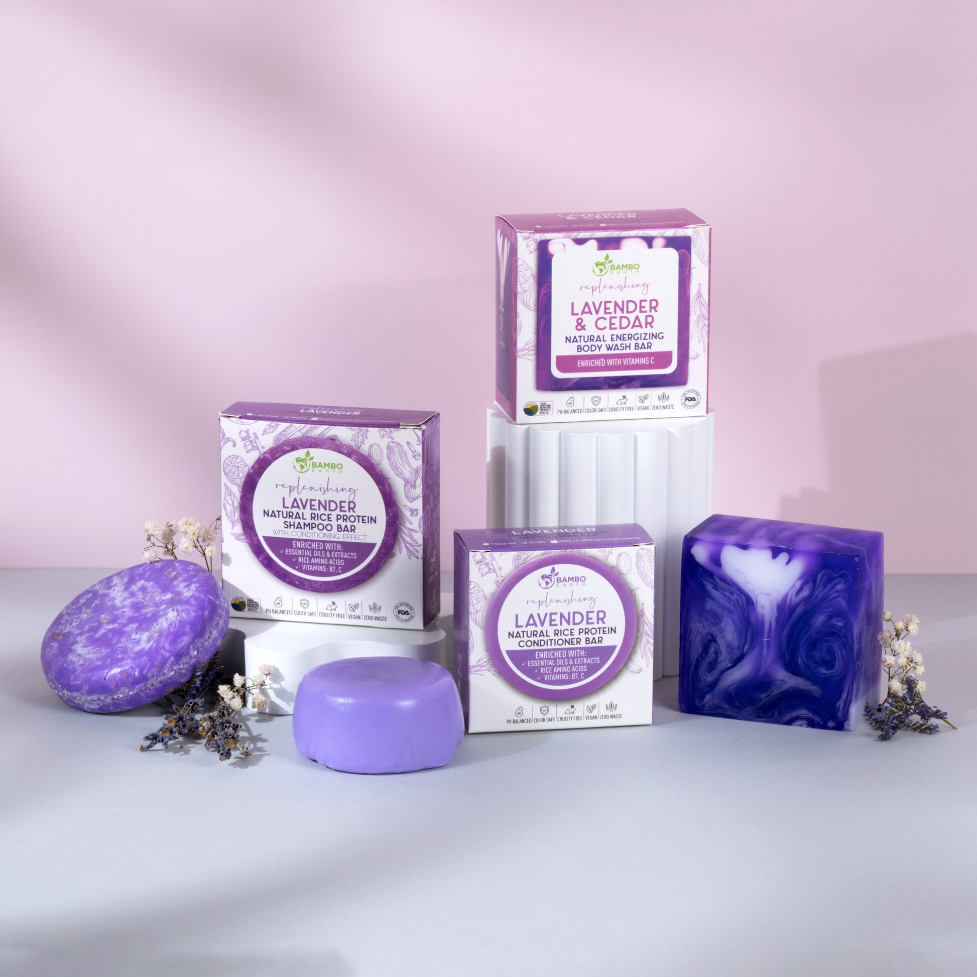 tea tree hydration lavender mint moisturizing liter duo set Calm and Replenish Trio Lavender – BAMBOEARTH