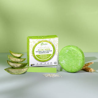 Natural Rice Protein Shampoo Bar With Conditioning Effect (Aloe Vera)