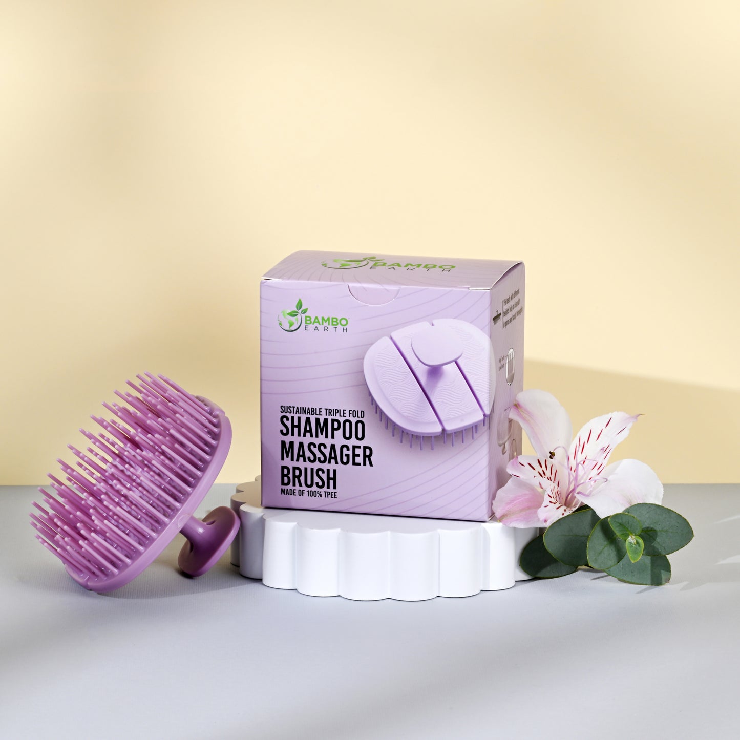 Head Massager Foaming Brush (Purple)